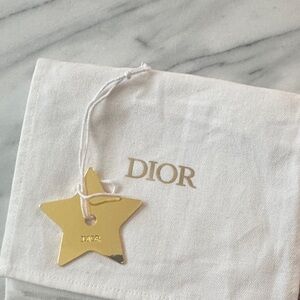 Dior Gold Star Ornament with White Bag